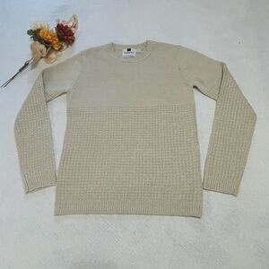 Topman Light Beige Crewneck Sweater
pullover Size Small‎